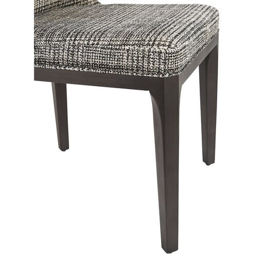 Elisa Grey Oak / Naya Check Black Dining Chair